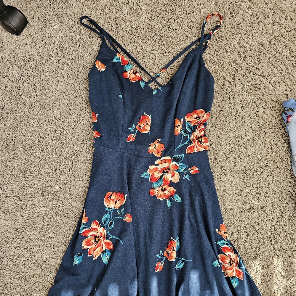 Womens Floral Strapy Dress